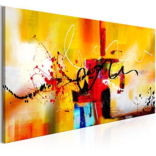 murando - Handart Bilder auf Leinwand 70x35 cm moderne handbelmalte Wandbilder XXL Wanddekoration 1 Teilige Leinwandbilder Wohnzimmer Design Wand Bild Abstrakt a-A-0324-b-b von murando