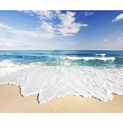 murando PREMIUM Fototapete Meer Strand 150x105 cm Vlies Tapeten Wandtapete XXL Moderne Wanddeko Design Wand Dekoration Wohnzimmer Schlafzimmer Büro Flur See Himmel Blau Landschaft Natur von murando