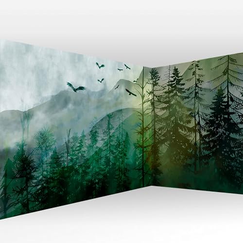 murando PREMIUM Vlies Eckfototapete Nebel 539x250 cm Tapeten Wandtapete XXL Moderne Fototapete Wanddeko Design Wand Dekoration Wohnzimmer Schlafzimmer Büro Flur Natur Landschaft c-A-10017-a-b von murando