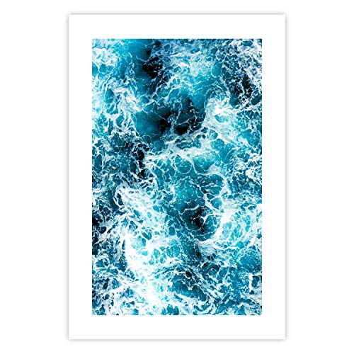 murando Poster XXL Wellen Meer Wasser blau 60x90 cm Bilder Kunstdruck Plakat Wandbild Print Kunstposter Wandposter Wandbild Wohnung Wanddeko Design c-B-0400-ao-a von murando