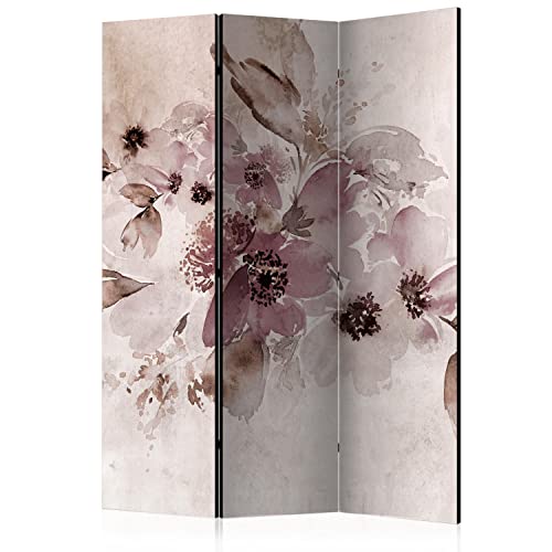 murando Raumteiler Foto Paravent Blumen 135x172 cm beidseitig auf Vlies-Leinwand Bedruckt Trennwand Spanische Wand Sichtschutz Raumtrenner Design Botanik wie gemalt Natur b-C-0910-z-b von murando