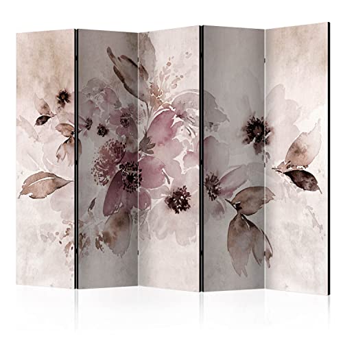 murando Raumteiler Foto Paravent Blumen 225x172 cm einseitig auf Vlies-Leinwand Bedruckt Trennwand Spanische Wand Sichtschutz Raumtrenner Design Botanik wie gemalt Natur b-C-0910-z-c von murando