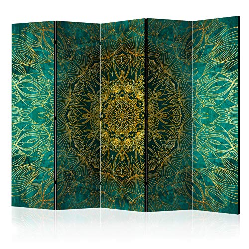 murando Raumteiler Foto Paravent Mandala 225x172 cm einseitig auf Vlies-Leinwand Bedruckt Trennwand Spanische Wand Sichtschutz Raumtrenner Design Orient Boho Abstrakt Zen f-A-0802-z-c von murando