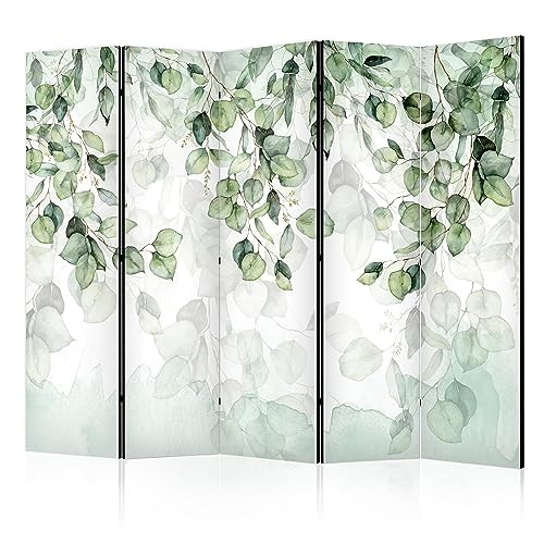 murando Raumteiler Natur Foto Paravent 225x172 cm beidseitig auf Vlies-Leinwand Bedruckt Trennwand Spanische Wand Sichtschutz Raumtrenner Design grüne Blätter Botanik b-C-0876-z-a von murando