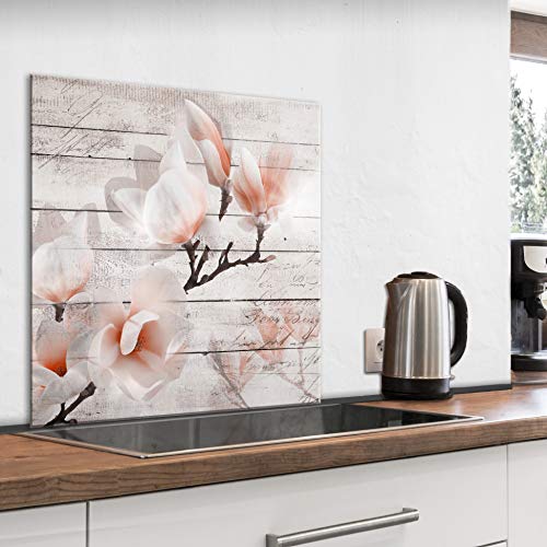 murando Spritzschutz Glas für Küche 60x60 cm Küchenrückwand Küchenspritzschutz Fliesenschutz Glasbild Dekoglas Küchenspiegel Glasrückwand Blumen Magnolien - b-A-0566-aq-a murando Spritzschutz Glas für Küche 60x60 cm Küchenrückwand Küchenspritzschutz Fliesenschutz Glasbild Dekoglas Küchenspiegel Glasrückwand Blumen Magnolien - b-A-0566-aq-a von murando