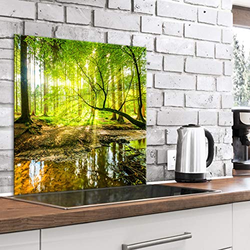 murando Spritzschutz Glas für Küche 80x80 cm Küchenrückwand Küchenspritzschutz Fliesenschutz Glasbild Dekoglas Küchenspiegel Glasrückwand Landschaft Natur Wald - c-B-0505-aq-a murando Spritzschutz Glas für Küche 80x80 cm Küchenrückwand Küchenspritzschutz Fliesenschutz Glasbild Dekoglas Küchenspiegel Glasrückwand Landschaft Natur Wald - c-B-0505-aq-a von murando