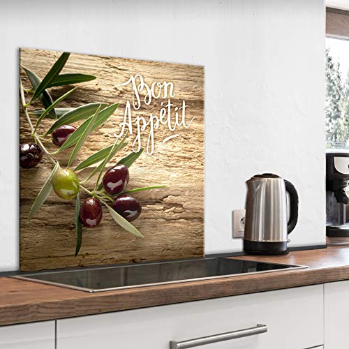 murando Spritzschutz Glas für Küche 80x80 cm Küchenrückwand Küchenspritzschutz Fliesenschutz Glasbild Dekoglas Küchenspiegel Glasrückwand Obst und Gemüse Oliven - j-B-0066-aq-a murando Spritzschutz Glas für Küche 80x80 cm Küchenrückwand Küchenspritzschutz Fliesenschutz Glasbild Dekoglas Küchenspiegel Glasrückwand Obst und Gemüse Oliven - j-B-0066-aq-a von murando