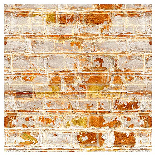murando Tapete selbstklebend 10m Wandtattoo dekorative Möbelfolie Dekorfolie Fotofolie Panel Wandaufkleber Wandposter Wandsticker - Ziegel f-A-0831-j-a von murando