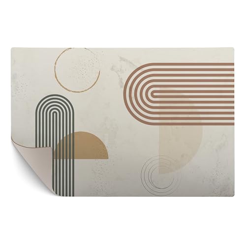 murando - Vinyl Teppich 120x80 cm - PVC Küchenteppich für Wohnzimmer Schlafzimmer Outdoor Läufer Küche Vinylteppich Dünn rutschfest Balkonteppich Design Abstrakt Beige Helle Farbe Boho n-A-1387-bi-a von murando