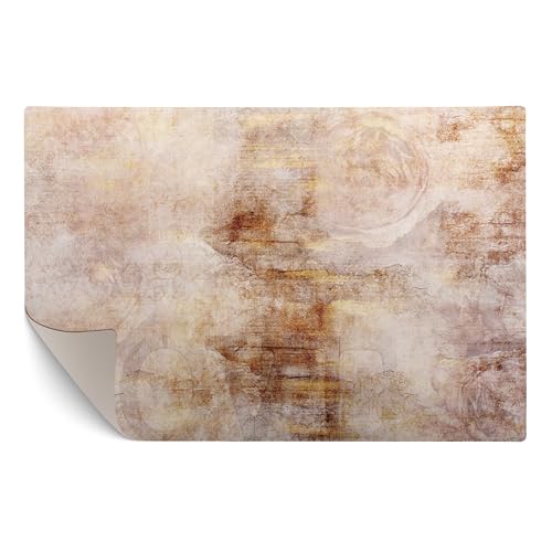 murando - Vinyl Teppich 180x120 cm - PVC Küchenteppich für Wohnzimmer Schlafzimmer Outdoor Läufer Küche Vinylteppich Dünn rutschfest Balkonteppich Design Abstrakt Beton Effekt Beige f-A-0911-bi-a von murando