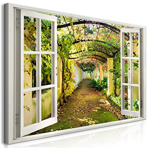 murando Wandbild Mega XXXL Fensterblick Einteiliger XXL-Format Kunstdruck zur Selbstmontage Leinwandbilder moderne Bilder DIY Wanddekoration Wohnung Deko Fenster Pergola von murando