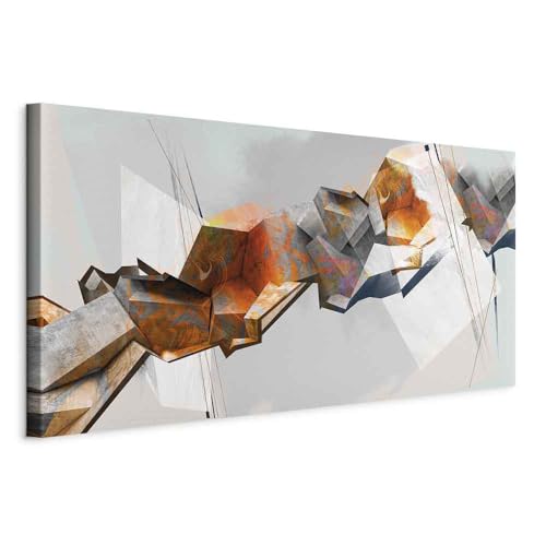 murando - Wandbilder XXL Abstrakt 140x70 cm 1 tlg - Wand Deko Vlies Leinwand Bilder Groß Wanddeko Wohnzimmer Schlafzimmer Kunstdrucke - Beton geometrisch a-A-0300-b-a von murando