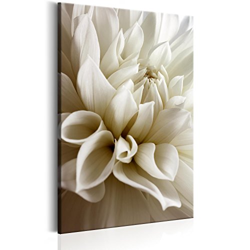 murando - Wandbilder XXL Blumen schwarz weiß 80x120 cm 1 tlg - Wand Deko Vlies Leinwand Bilder Groß Wanddeko Wohnzimmer Schlafzimmer Kunstdrucke - Blume Dahlie b-B-0227-b-a von murando
