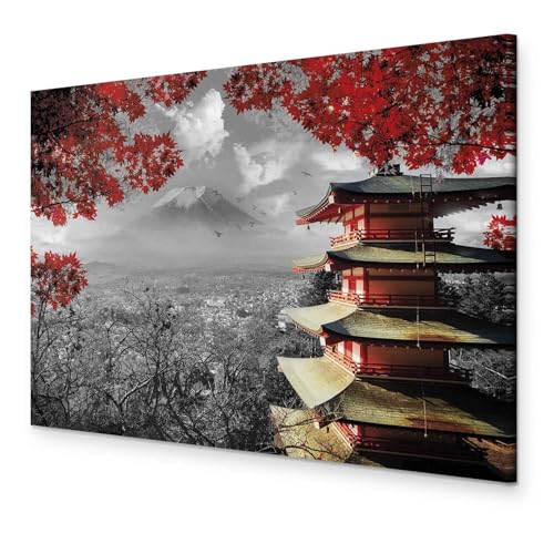 murando - Wandbilder XXL Japan 120x80 cm Leinwandbild 1 tlg Kunstdruck modern Wandbilder XXL Wanddekoration Design Wand Bild - Landschaft schwarz weiß rot Natur c-C-0240-b-a murando - Wandbilder XXL Japan 120x80 cm Leinwandbild 1 tlg Kunstdruck modern Wandbilder XXL Wanddekoration Design Wand Bild - Landschaft schwarz weiß rot Natur c-C-0240-b-a von murando