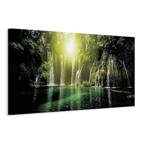 murando - Wandbilder XXL Natur Vlies Leinwandbild 1 tlg Kunstdruck modern Wandbilder XXL Wanddekoration Design Wand Bild Panoramabild - Wasserfall Bäume Wald See c-B-0166-b-b murando - Wandbilder XXL Natur Vlies Leinwandbild 1 tlg Kunstdruck modern Wandbilder XXL Wanddekoration Design Wand Bild Panoramabild - Wasserfall Bäume Wald See c-B-0166-b-b von Cuadros B&D XXL