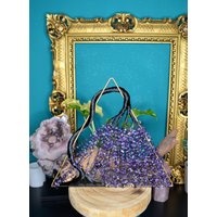 Amethyst Lebensbaum Trauerweide Drahtbaum Bilderrahmen Edelstein Tree Of Life Drahtkunst Wanddekoration Traumfänger Dreamcatcher von murmelnimkopf