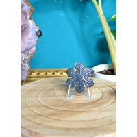 Labradorit Schneeflocke Geschnitzt Flash Blau von murmelnimkopf