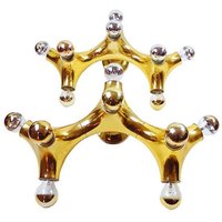 1970S Germany Cosack Organic Golden Gemini Wall Sconces, Set Of 2 1970S Germany Cosack Organic Golden Gemini Wall Sconces, Set Of 2 von muromant