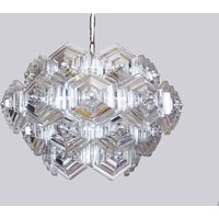 Glass Prisms Mid Century Sputnik Chandelier Veb Germany 1960S von muromant