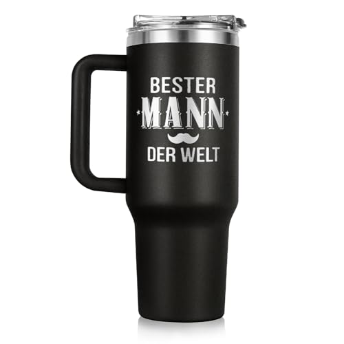 Geschenk-40 oz Thermobecher mit Deckel und Strohhalm (Für Manner) von musaecoin