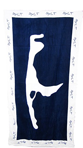 muschel-sammler-shop Badetuch - Duschtuch - Strandtuch- Sylt-Tuch - 75x150 cm - Trockner geeignet - blau/Weiss - Motiv: Sylt muschel-sammler-shop Badetuch - Duschtuch - Strandtuch- Sylt-Tuch - 75x150 cm - Trockner geeignet - blau/Weiss - Motiv: Sylt von osters muschel-sammler-shop