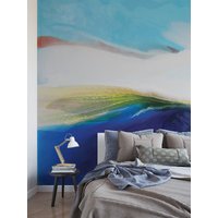 Abstrakte Landschafts-Tapete Wandbild, Schälen Und Aufkleben, "Island Voyager' Abstrakte Landschafts-Tapete Wandbild, Schälen Und Aufkleben, "Island Voyager' von musewallstudio