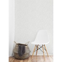 Hellgraue Polka Dot Ablösbare Tapete, Wandbild Zum Schälen Und Aufkleben von musewallstudio