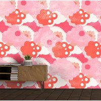 Pink Floral Daydream Tapete - Muse Wand Studio Peel Stick Und Traditionelle von musewallstudio