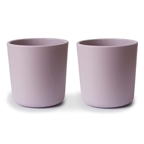 mushie 2 x Trinkbecher für Kinder | Hergestellt in Dänemark | BPA-Frei & Spülmaschinenfest | Sichere, Hochwertige & Langlebige Erstausstattung für Kleinkinder Jungs & Mädchen | (Soft Lilac) von mushie