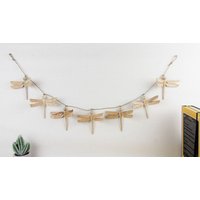 Hölzerne Libellengirlande, Libelle Wand Deco, Weihnachtsgirlande, Wandbehang Girlande, Libellen Wandkunst, Geburtstag, Mutter Geschenke von mushroomcentre