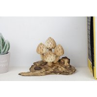 Holz Pilz Skulptur Für Tisch Deco, Fee Kunst, Einzigartige Wohndekoration, Spezielles Handgemachtes Geschenk Housewarming von mushroomcentre