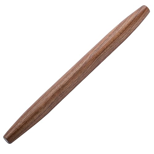 Muso Wood Französisches Teigroller zum Backen, Walnuss Holz Nudelholz für Fondant, Pizza, Kuchen, Nudelteig (40 cm) von muso wood