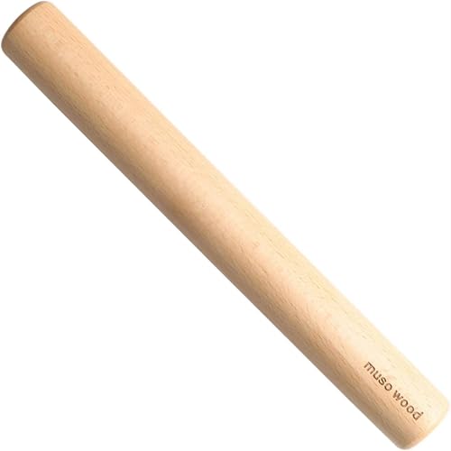 Muso Wood Klein Teigroller Holz Nudelholz zum Backen, 28 cm Nudelholz Teigroller für Fondant, Gebäck, Teig, leicht zu reinigen - Buchenholz von muso wood