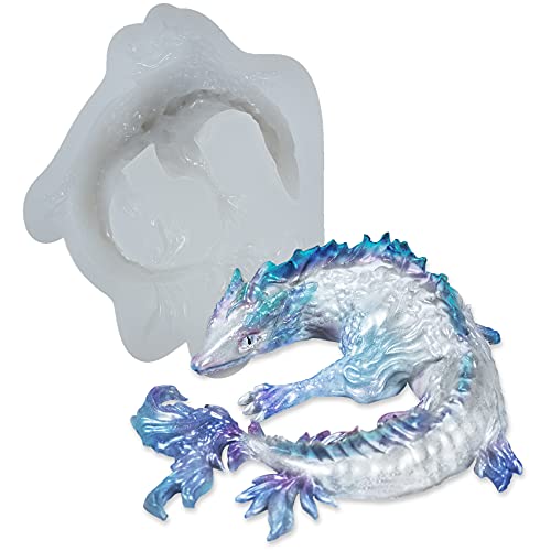 Musykrafties 3D Seedrache Silikonform Dragon Gießform für Polymer-Ton Epoxidharz Beton von musykrafties
