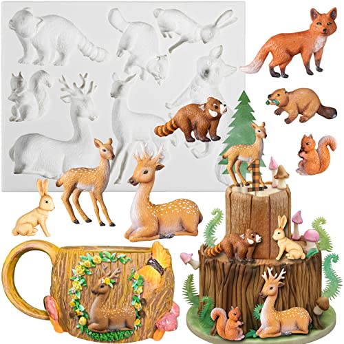 Musykrafties Safari Tiere Silikonform Fondant Formen für Tortendeko Cupcake Topper Waschbär Reh Fuchs Hase Eichhörnchen Biber Ricke Musykrafties Safari Tiere Silikonform Fondant Formen für Tortendeko Cupcake Topper Waschbär Reh Fuchs Hase Eichhörnchen Biber Ricke von musykrafties