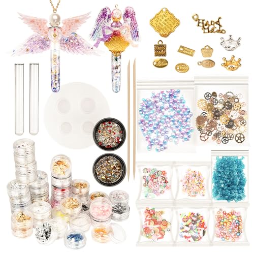 musykrafties Harz Kunst Magic Potion Rohr und Stopper Epoxy Shaker Silikonform Schmuck Casting Kit-Satz von 61 liefert Glitzer Konfetti Kristall Glas Perlen Blattgold Inlay Steampunk Charms musykrafties Harz Kunst Magic Potion Rohr und Stopper Epoxy Shaker Silikonform Schmuck Casting Kit-Satz von 61 liefert Glitzer Konfetti Kristall Glas Perlen Blattgold Inlay Steampunk Charms von musykrafties