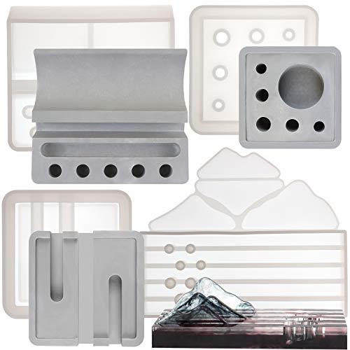 musykrafties Stifthalter Epoxid-Silikonformen Set 4 Stück für Harzguss, Beton, Zement, Ploymer Ton, Gips DIY, Länge 9,4-20,1 cm musykrafties Stifthalter Epoxid-Silikonformen Set 4 Stück für Harzguss, Beton, Zement, Ploymer Ton, Gips DIY, Länge 9,4-20,1 cm von musykrafties
