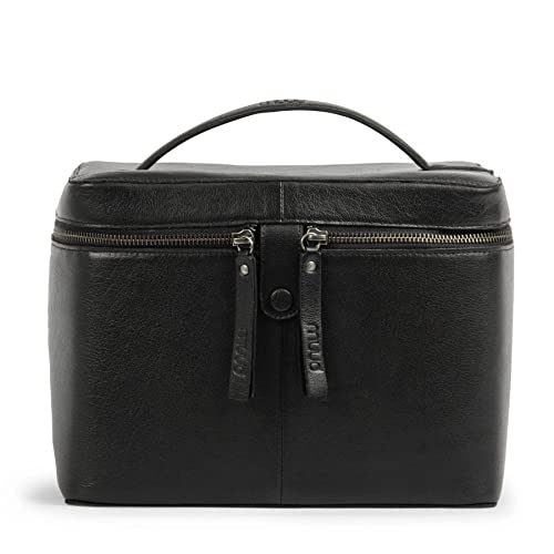 muud Lexi Kulturtasche aus echtem Leder Black von Universal Yarn