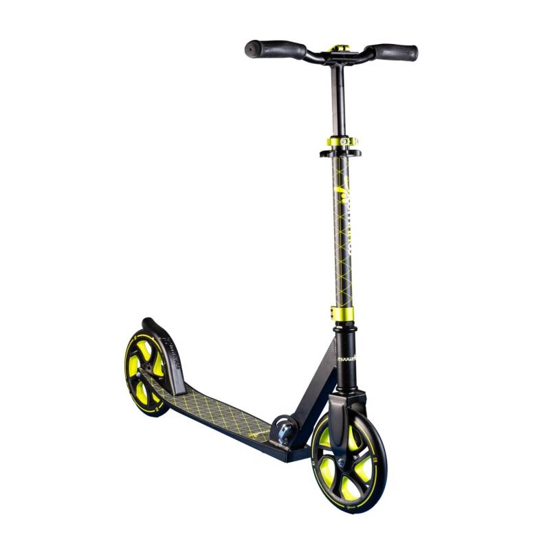 Muuwmi Aluminium Scooter Pro Tretroller 215 mm ABEC 7 Kinder und Erwachsene GS-Geprüft Höhenverstellbar New Lime von muuwmi