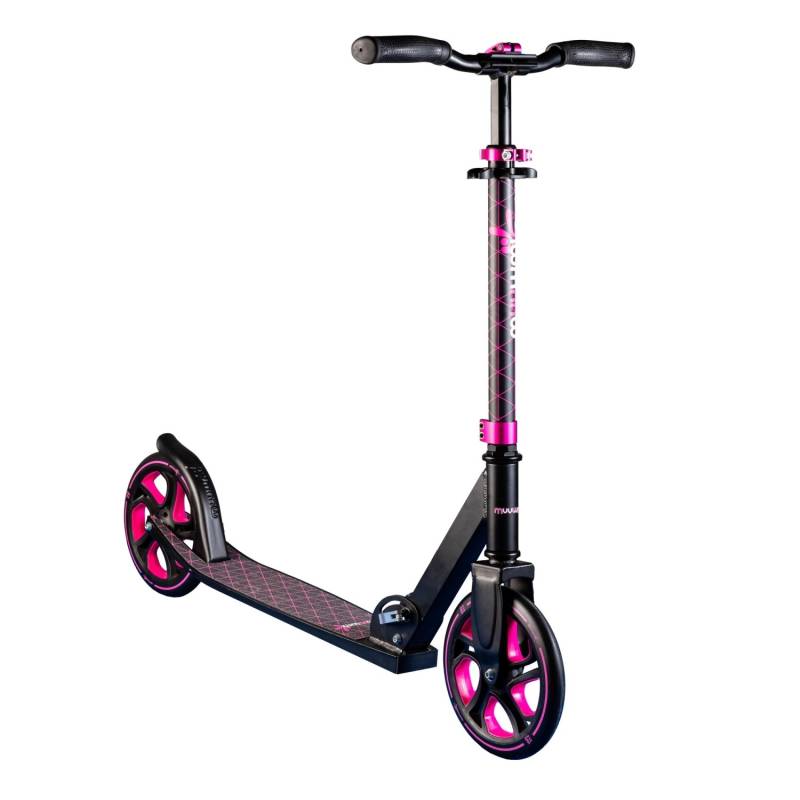 Muuwmi Aluminium Scooter Pro Tretroller 215 mm ABEC 7 Kinder und Erwachsene GS-Geprüft Höhenverstellbar New Pink von muuwmi