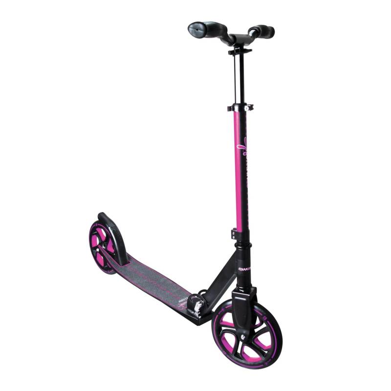 Muuwmi Aluminium Scooter Pro Tretroller 215 mm ABEC 7 für Kinder und Erwachsene GS-Geprüft Höhenverstellbar Pink von muuwmi