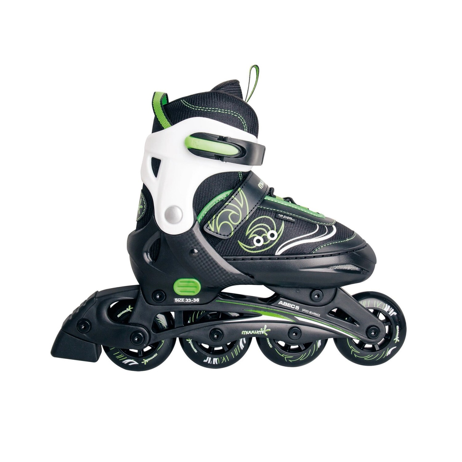Muuwmi Kinderinliner Verstellbar Gr.37-40 ABEC 5 Rollengröße 72 x 22 mm GS-Geprüft Grün Muuwmi Kinderinliner Verstellbar Gr.37-40 ABEC 5 Rollengröße 72 x 22 mm GS-Geprüft Grün von muuwmi