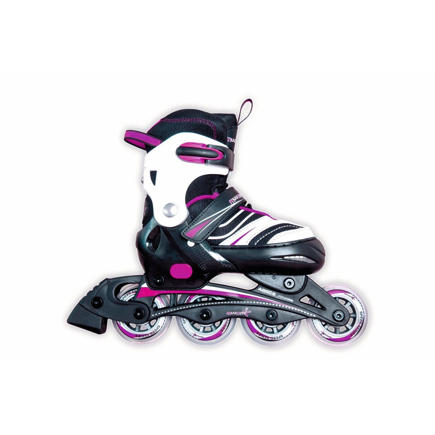 Muuwmi Kinderinliner Verstellbar Gr.37-40 ABEC 5 Rollengröße 72 x 22 mm GS-Geprüft Pink Muuwmi Kinderinliner Verstellbar Gr.37-40 ABEC 5 Rollengröße 72 x 22 mm GS-Geprüft Pink von muuwmi