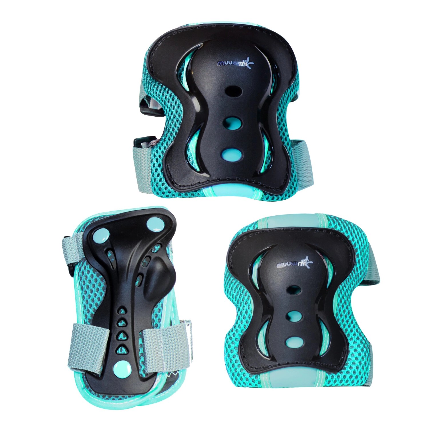 Muuwmi Protektoren-Set Türkis Gr. M Handgelenk- Knie- Ellenbogenschoner Anatomische Passform High Impact Kappe Muuwmi Protektoren-Set Türkis Gr. M Handgelenk- Knie- Ellenbogenschoner Anatomische Passform High Impact Kappe von muuwmi