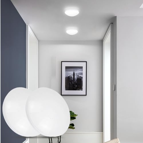 muyuua Deckenlampe LED Deckenleuchte Schlafzimmer - Schlafzimmerlampe Flach 17W Badezimmerlampe Schwarz Badezimmer Deckenbeleuchtung Warmweiß Badlampe IP44 Küchenlampe Rund für Bad Küche Wohnzimmer muyuua Deckenlampe LED Deckenleuchte Schlafzimmer - Schlafzimmerlampe Flach 17W Badezimmerlampe Schwarz Badezimmer Deckenbeleuchtung Warmweiß Badlampe IP44 Küchenlampe Rund für Bad Küche Wohnzimmer von muyuua