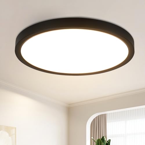 muyuua Deckenlampe LED Deckenleuchte Schlafzimmer - Schlafzimmerlampe Flach Ø22cm Badezimmerlampe Rund 15W Bad Deckenbeleuchtung Flurlampe Warmweiße Badlampe IP44 Küchenlampe für Badezimmer Wohnzimmer von muyuua