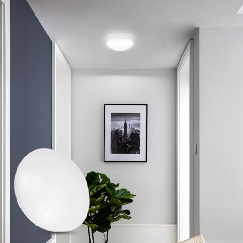 muyuua Deckenlampe LED Deckenleuchte Sternenhimmel - Schlafzimmerlampe Ø16.5CM 6500K Kaltweiß Badezimmer Rund Decke 5W Deckenbeleuchtung Kinderzimmerlampe für Schlafzimmer Küche Flur von muyuua
