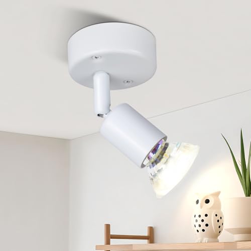 muyuua LED Deckenstrahler 1 Flammig Deckenleuchte: 3W GU10 Modern Weiß 350° Schwenkbar Deckenlampe Spot 3000K Warmweiß Strahler Flurlampe Innen Deckenspot für Küche Wohnzimmer Schlafzimmer muyuua LED Deckenstrahler 1 Flammig Deckenleuchte: 3W GU10 Modern Weiß 350° Schwenkbar Deckenlampe Spot 3000K Warmweiß Strahler Flurlampe Innen Deckenspot für Küche Wohnzimmer Schlafzimmer von muyuua