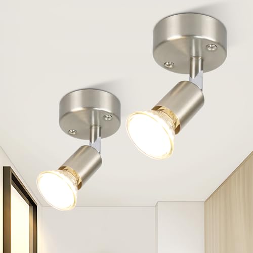 muyuua LED Deckenstrahler 1 Flammig Strahler: 350° Schwenkbar 2er 3000K Warmweiß 3W GU10 Modern Deckenleuchte Deckenstrahl Deckenlampe Spot Flurlampe Innen Deckenspot für Küche Wohnzimmer Schlafzimmer muyuua LED Deckenstrahler 1 Flammig Strahler: 350° Schwenkbar 2er 3000K Warmweiß 3W GU10 Modern Deckenleuchte Deckenstrahl Deckenlampe Spot Flurlampe Innen Deckenspot für Küche Wohnzimmer Schlafzimmer von muyuua