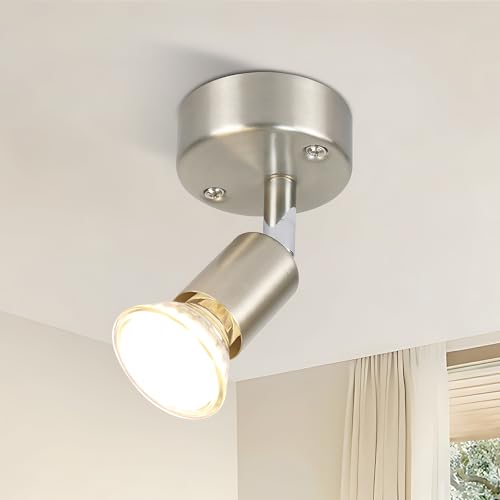 muyuua LED Deckenstrahler 1 Flammig Strahler: 350° Schwenkbar 3000K Warmweiß 3W GU10 Modern Deckenleuchte Deckenstrahl Deckenlampe Spot Flurlampe Innen Deckenspot für Küche Wohnzimmer Schlafzimmer muyuua LED Deckenstrahler 1 Flammig Strahler: 350° Schwenkbar 3000K Warmweiß 3W GU10 Modern Deckenleuchte Deckenstrahl Deckenlampe Spot Flurlampe Innen Deckenspot für Küche Wohnzimmer Schlafzimmer von muyuua